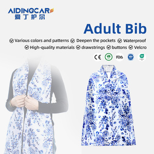 Bavoir de protection lavable et réutilisable pour adultes, durable et tendance, avec boutons-pression, pour femmes âgées, anti-salissures, vente en gros - Product Image 1