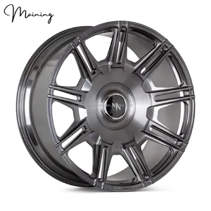 Khóa Trung Tâm Bánh Xe Rèn Phía Trước 9.5J X 22J Phía Sau 10.5J X 22J Vành Cho ROLLS ROYCE GHOST II Huy Hiệu Màu Đen CULLINAN PHANTOM Wheels