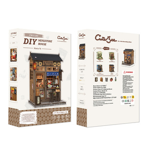 Mô hình nhà sách CuteBee 2025 kiểu mới CWGC205, đồ chơi xếp hình gỗ tự làm, mô hình nhà sách thu nhỏ, đồ chơi xếp hình 3D, nhà thu nhỏ tự làm, bộ dụng cụ thủ công - Product Image 6