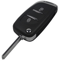 Coque de clé de rechange modifiée avec lame VA2 ou HU83 pour clé pliante à distance de voiture Peugeot Citroën