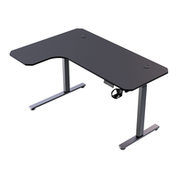 Bureau de jeu en forme de L extensible AOR L1 avec éclairage RVB, construction en métal et bois, design de refroidissement pour utilisation à domicile avec PC