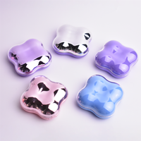 Boîte d'emballage compacte personnalisable 15g en forme de nuage bleu pour BB crème coussin d'air, étui de fond de teint coussin avec miroir et houppette