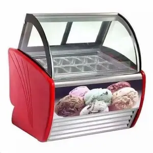 Novo Produto Para Ice Cream Display 12 Bandejas Congelador Showcase