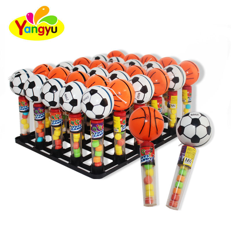 China candy toys basket and football Toy with fruity Candy