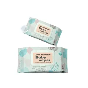 China Good Quality Hot Selling 80pcs Per Bag Natural Baby Babi Wholesalers Wet Wipes For Babies