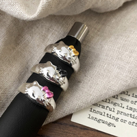 Bague ouverte en forme de Hello Kitty mignonne plaquée cuivre Vershal C-434, bijoux fantaisie pour femmes, à porter au quotidien et pour les fêtes