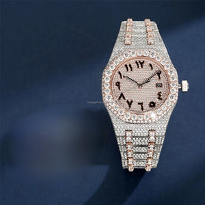 41 Mm Luxueux Marque Moissanite Acier Inoxydable Diamant Montre-Bracelet Pour Hommes Saphir Cas Hip Hop Glacé Style Prix de Gros - Product Image 6