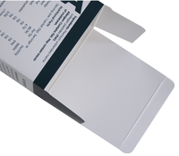 Boîte en carton personnalisée avec logo UV, pliable, à extrémités rabattables, en carton blanc 350g, pour emballage de pilules vides, finition mate, pour médicaments et vitamines