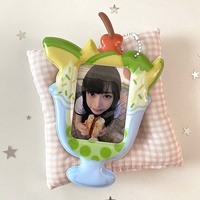 Disesuaikan Kpop MOQ rendah 50 buah PVC tahan air ramah lingkungan pemegang kartu asli Bintang foto pemegang kartu gantungan kunci Photocard pemegang