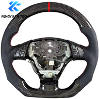 Volant de voiture personnalisé en cuir et fibre de carbone forgée pour Mazda 3 CX5 RX7 MX5 CX90 BL GH GG GY CX7 RX8 2003 2015