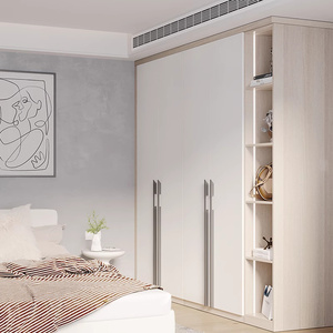 Armario Minimalista Blanco Santopova con Estante Lateral de Almacenamiento, Muebles Modernos para Dormitorio - Product Image 2