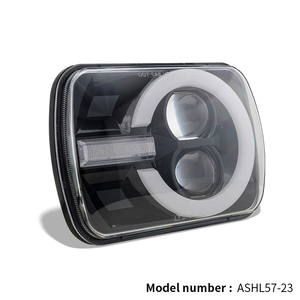 Phare LED de projecteur homologué DOT 5x7 7x6 60W 7000lm avec anneau C DRL et clignotant pour véhicules tout-terrain - Product Image 2