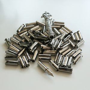 Piuma antico Copperplate con penna obliqua inserto inserto connettore puntale Freeule Globus calligrafia penna porta pennino in metallo - Product Image 4