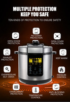 Grand autocuiseur électrique 6L en acier inoxydable Smart Reservation Multifunctional Rice Cooker for Cross-Border Household