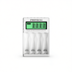 Cargador de baterías Pritech Ni-Mh Ni-Cd AA AAA con pantalla LCD y cable tipo C - Product Image 1