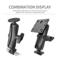 Support de fixation d'ordinateur industriel robuste double 2.25 ''rotule bras d'extension support de moniteur support 21cm bras de montage de douille à bille