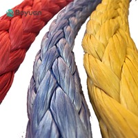 Cuerda de amarre marina de UHMWPE de trenza simple, 6mm/10mm/12 hebras/16mm, certificada ISO/BV/CCS, longitud personalizable, alta resistencia