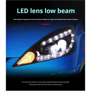 Fari FT per <span class=keywords><strong>Honda</strong></span> Fit <span class=keywords><strong>Jazz</strong></span> 2008-2010, Proiettore LED con Luci Diurne, Accessori Auto - Product Image 3