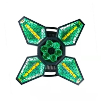 Luces de haz retro de 4 aspas con efecto disco, 4x60W, doradas, DMX, DJ RGBW, efecto ojo de abeja de 4 aspas para escenario