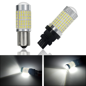 Hổ phách CANBUS Xe Dẫn đèn báo rẽ không có lỗi không có đèn flash 12V S25 1156 bau15s 1157 3156 7440 7443 Bóng đèn siêu sáng tự động phanh - Product Image 3