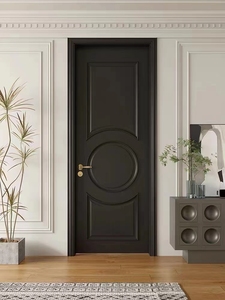 باب خشبي داخلي أمريكي بتصميم شائع أبواب خشبية مجسمة للفيلا - Product Image 4