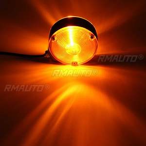 1/2/4X 24V Luz de posición lateral tipo Lollipop ámbar/naranja para remolques, camiones, caravanas y furgonetas - Product Image 3