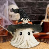 Nuevo Adorno Creativo de Resina para Halloween: Sombrero de Terror, Fantasma, Bruja, Calabaza - Pequeño Adorno para Micropaisajes y Decoración de Escritorio que Crea Atmósfera