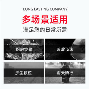 Bandeau de protection facial transparent bleu pour animaux de compagnie, 0,3 mm, anti-poussière, anti-sable, anti-éclaboussures, protection contre le vent, fabriqué à Shenzhen - Product Image 4