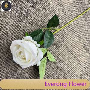 Bon marché Vente en gros Artificielle Unique Velours Rose Fleur Colorée Rosa Blanc Rouge <span class=keywords><strong>Rosas</strong></span> Décoration de mariage - Product Image 2