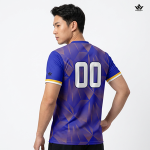 เสื้อฟุตบอลทรงเรขาคณิต SPARKWELL สำหรับทุกเพศ แขนสั้น ปรับแต่งหมายเลขได้ ระบายอากาศ แห้งเร็ว ผลิตจากโพลีเอสเตอร์ 100% - Product Image 1