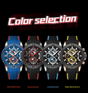 POEDAGAR 686 Charm Silicone Band Man Quartz <b>Watch</b> Waterproof Luminous Hands Date Display <b>Watches</b> for Men Gifts Reloj Para Hombre - Product Image 6