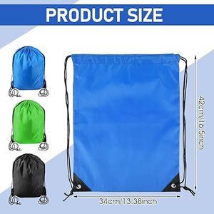 Custom Logo Nylon Draw String Bag Full Color Cinch <b>Backpack</b> Waterproof 210D Polyester Drawstring Bag - Product Image 2