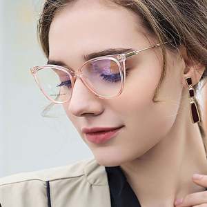 Gafas de Sol de Moda 2025 con Logotipo Personalizado para Mujer, Montura de Aleación TR90 en Forma de Mariposa, Gafas Ópticas Anti Luz Azul - Product Image 1
