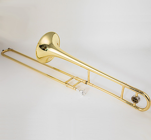Fabricante de Tianjin en China ofrece venta al por mayor de trombones largos en afinación de Si bemol, con revestimiento de laca dorada y cuerpo de cobre. - Product Image 4