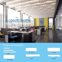 Panneaux acoustiques personnalisables en couleur, taille et forme – Élégants panneaux de plafond suspendu en profilé extrudé pour gymnase moderne, classe A2 anti-feu