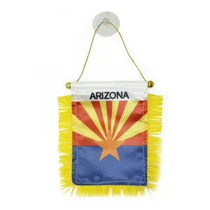 Custom Logo Hanging ARIZONA Pennant Flag for Car Rearview Mirror and Home Decoration