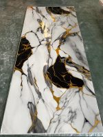 Panneaux muraux en PVC à impression numérique effet marbre, largeur 1220, modernes, imperméables et écologiques pour salle de bain, escalier, salon