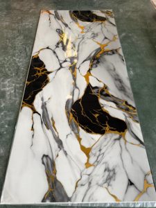 Panel Dinding <span class=keywords><strong>PVC</strong></span> Motif Marmer Cetak Digital Lebar 1220 Modern Tahan Air untuk Penggunaan di Kamar Mandi, Tangga, dan Gudang - Product Image 6