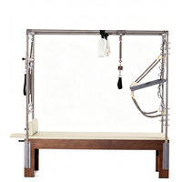 Ensemble d'équipements de Pilates en bois de noyer à cinq pièces avec Reformer Cadillac pour salle de sport commerciale