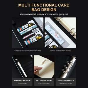 Carpeta Organizadora con Anillas de 1.5 Pulgadas, Bloc de Notas y Bolsa con Cierre para Documentos, Carpeta de Presentación con Bolsillos para Tarjetas - Product Image 5