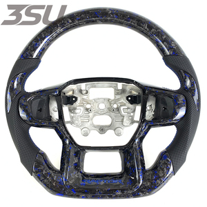 พวงมาลัยคาร์บอนไฟเบอร์ฟอร์จ สำหรับรถฟอร์ด แร็พเตอร์ F150 ปี 2018 2019 2020 <span class=keywords><strong>2021</strong></span> 2022 2023 2024 อะไหล่ตกแต่งภายในรถยนต์ - Product Image 1