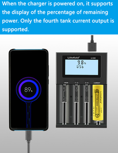 LiitoKala Lii-M4 5 V Type-c 3,7 V/1,2 V AA/AAA 18650/26650/16340/14500/10440/18500 Detektierbare Kapazität Batterieladegerät - Product Image 5