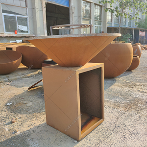 Parrilla duradera para barbacoa de carbón al aire libre con encendido automático de acero Corten de alta resistencia al calor - Product Image 3