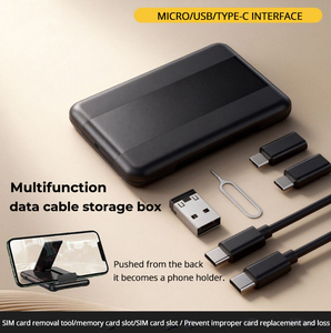 Set Multifunzionale all'Ingrosso: Cavo USB 60W 3A, Scatola Portacavi, Kit di Ricarica Rapida 5 in 1, Supporto per Telefono e Set di Adattatori - Product Image 2