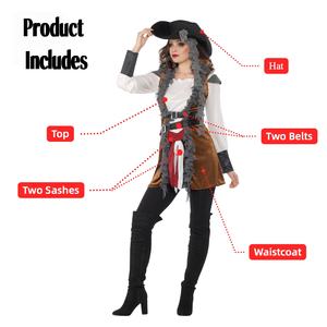 ODM vente entière Buccaneer Girl Pirate Cosplay Costume pour Halloween <span class=keywords><strong>et</strong></span> événements de fête à thème TV & Movie inspiré - Product Image 2