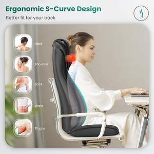 Masseur de dos de cou <span class=keywords><strong>Shiatsu</strong></span> avec chaleur, coussin de chaise de massage avec compression, masseur de <span class=keywords><strong>siège</strong></span> de chaise complet - Product Image 3