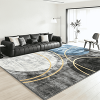 Tapis géométrique moderne de luxe en or, Alfombra, grands tapis pour le salon, décoration de la maison