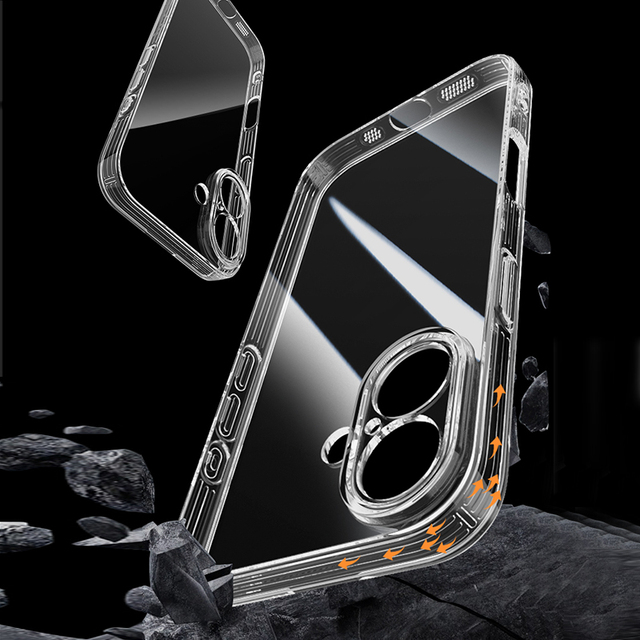 Newly Designed Transparent TPU Silicone Phone Case for iPhone 17promax Reverse Fall Anti-Slip Dirt Resistant Mobile Phone Case