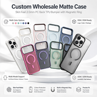 Coque magnétique mate effet peau avec pare-chocs en TPU pour iPhone 18 Pro Max, 18 Pro, 17/16/15, protection anti-rayures pour l'appareil photo, vente en gros