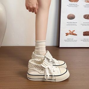 Zapatillas de Lona de Estilo Coreano con Puntos, Diseño Original, Novedad 2026, Modernas, Versátiles y Casuales para Mujer - Product Image 4